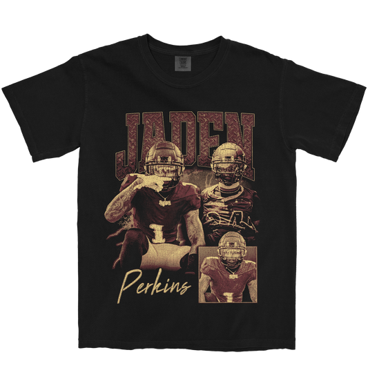 JADEN PERKINS GRAPHIC BLACK TEE
