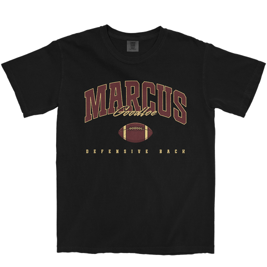 MARCUS GOODLOE FOOTBALL BLACK TEE
