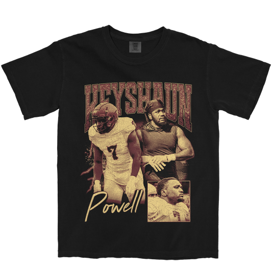 KEYSHAUN POWELL GRAPHIC BLACK TEE