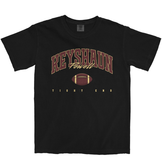 KEYSHAUN POWELL FOOTBALL BLACK TEE