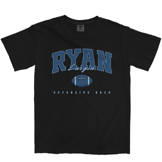 RYAN LARGIN FOOTBALL BLACK TEE
