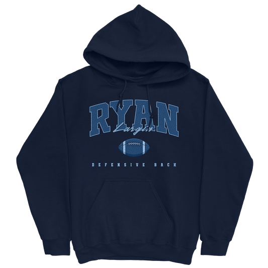 RYAN LARGIN FOOTBALL NAVY HOODIE