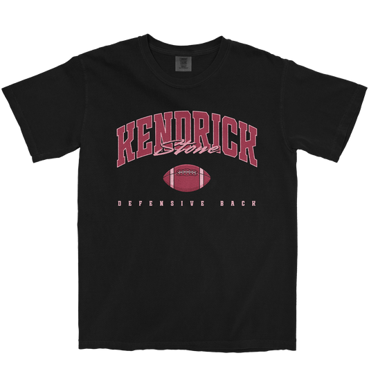 KENDRICK STONE FOOTBALL BLACK TEE