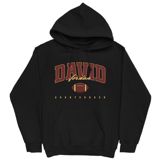 DAVID JORDAN FOOTBALL BLACK HOODIE