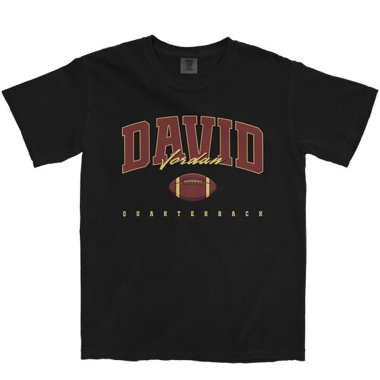 DAVID JORDAN FOOTBALL BLACK TEE