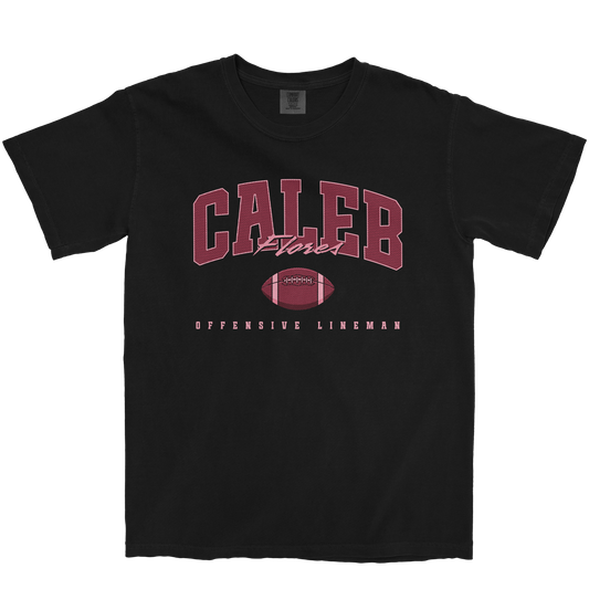 CALEB FLORES FOOTBALL BLACK TEE