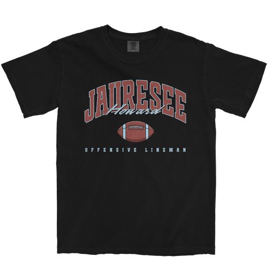 JAURESEE HOWARD FOOTBALL BLACK TEE