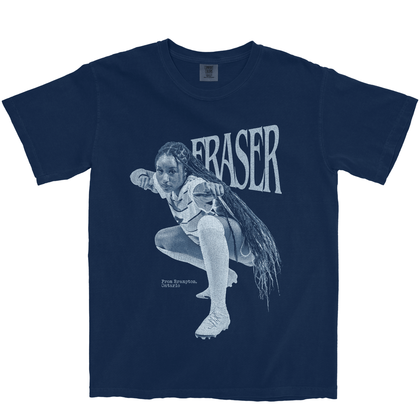 TAIJAH FRASER RETRO NAVY TEE