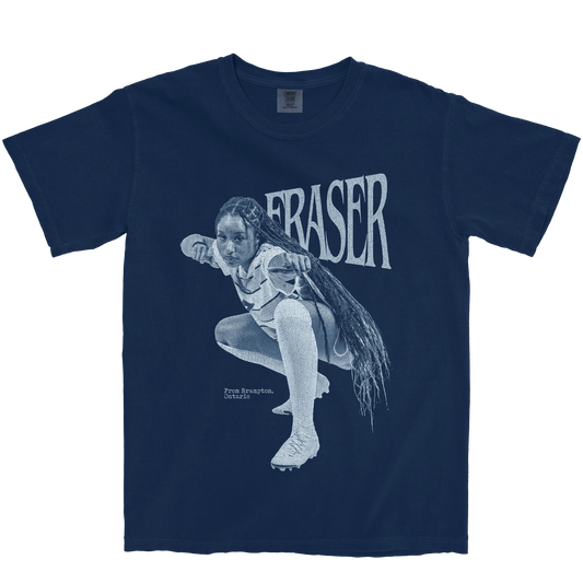 TAIJAH FRASER RETRO NAVY TEE