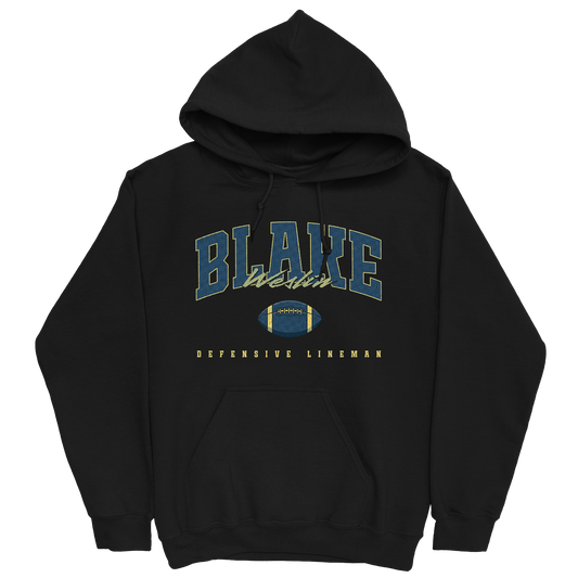 BLAKE WESLIN FOOTBALL BLACK HOODIE