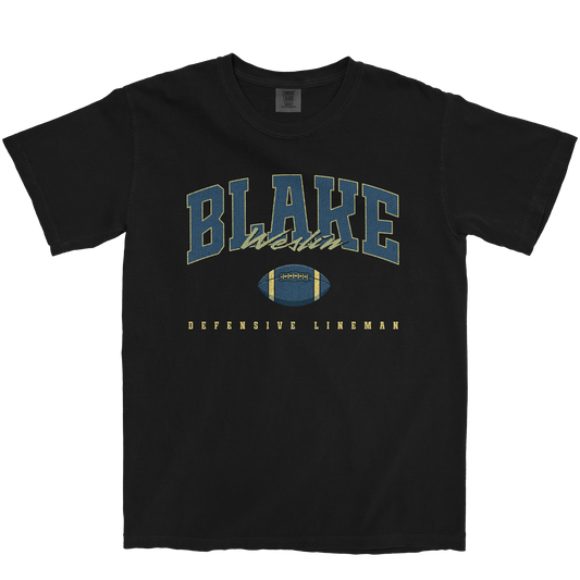 BLAKE WESLIN FOOTBALL BLACK TEE