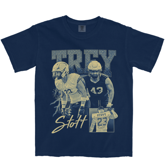 TREY STOTT GRAPHIC NAVY TEE