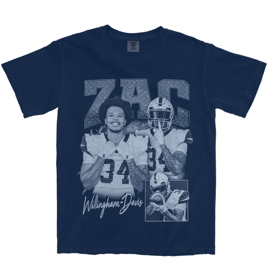 ZAC WILLINGHAM-DAVIS GRAPHIC NAVY TEE