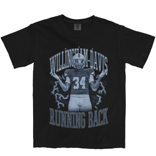 ZAC WILLINGHAM-DAVIS VINTAGE BLACK TEE