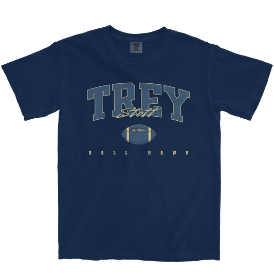 TREY STOTT FOOTBALL NAVY TEE