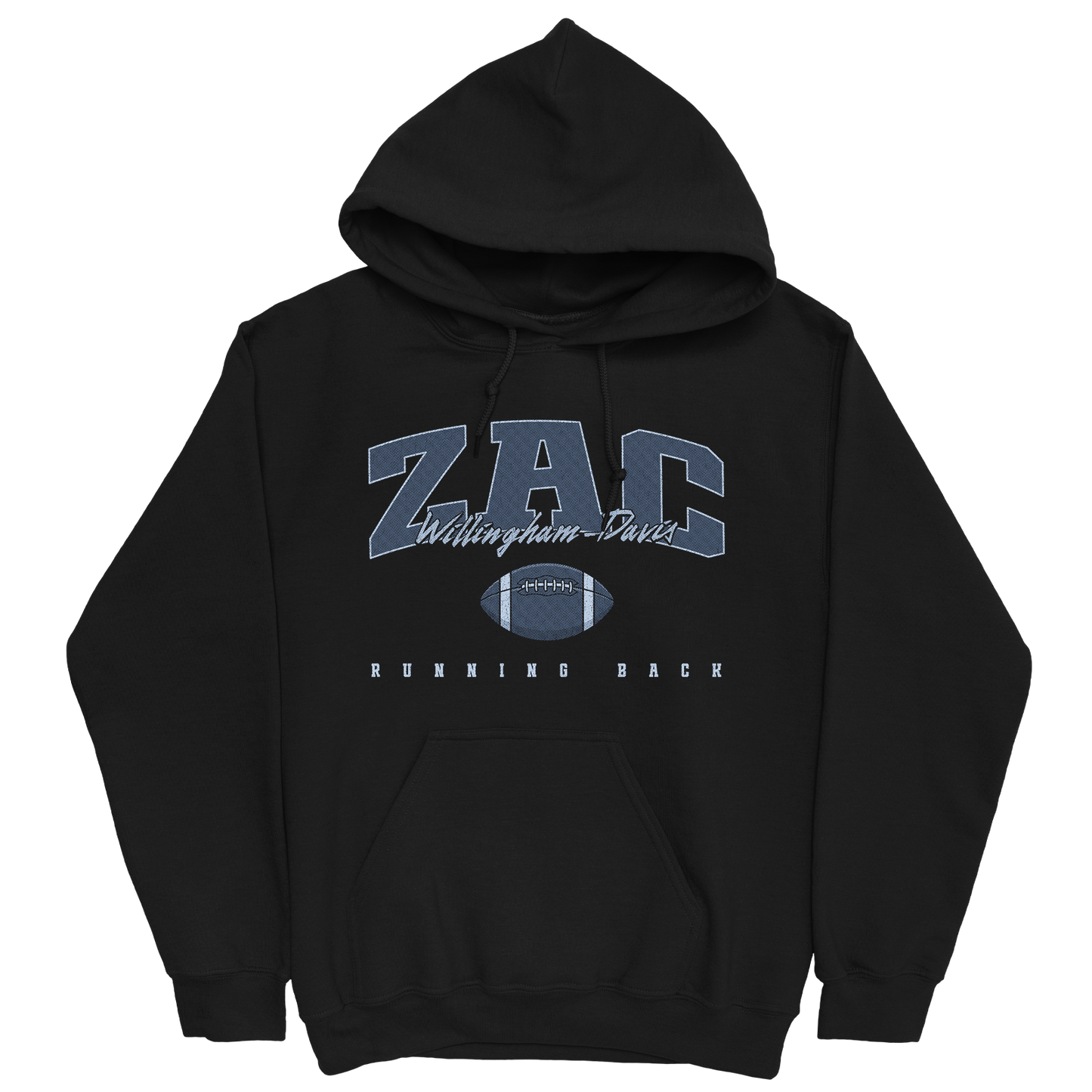 ZAC WILLINGHAM-DAVIS FOOTBALL BLACK HOODIE