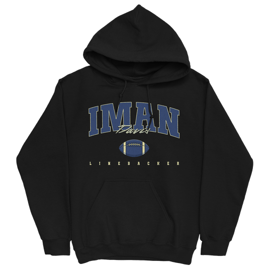 IMAN DAVIS FOOTBALL BLACK HOODIE