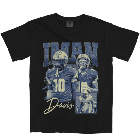 IMAN DAVIS GRAPHIC BLACK TEE