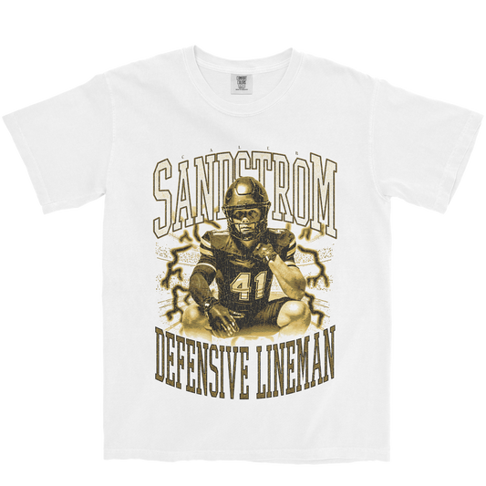 CALEB SANDSTROM RETRO WHITE TEE