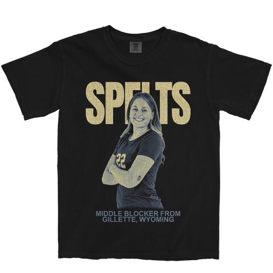JOELIE SPELTS VINTAGE BLACK TEE