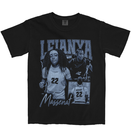 LEIANYA MASSENAT GRAPHIC BLACK TEE