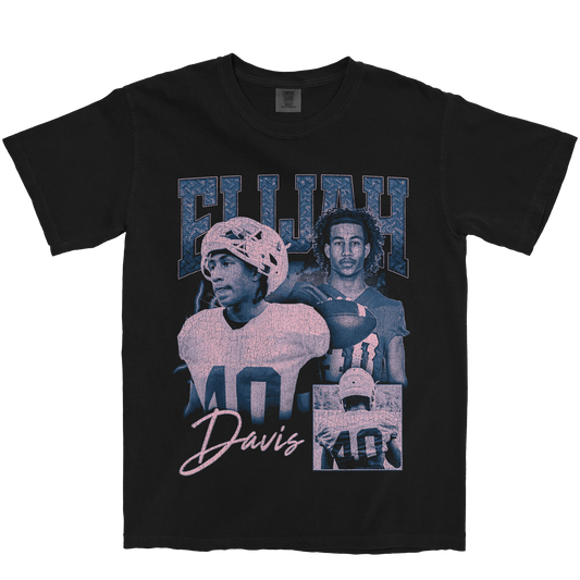 ELIJAH DAVIS GRAPHIC BLACK TEE