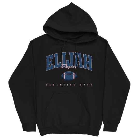 ELIJAH DAVIS FOOTBALL BLACK HOODIE