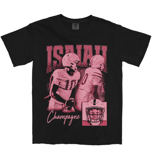ISAIAH CHAMPAGNE GRAPHIC BLACK TEE