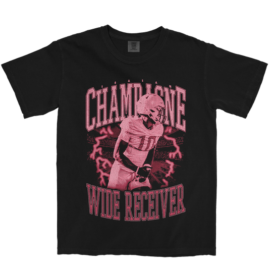 ISAIAH CHAMPAGNE VINTAGE BLACK TEE