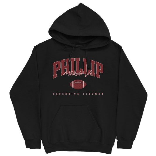 PHILLIP MIKLE JR. FOOTBALL BLACK HOODIE