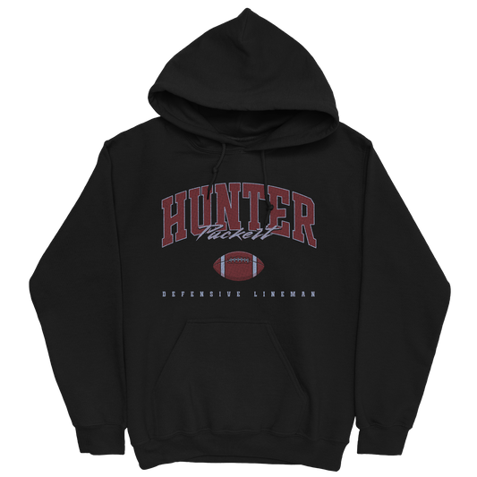 HUNTER PUCKETT FOOTBALL BLACK HOODIE