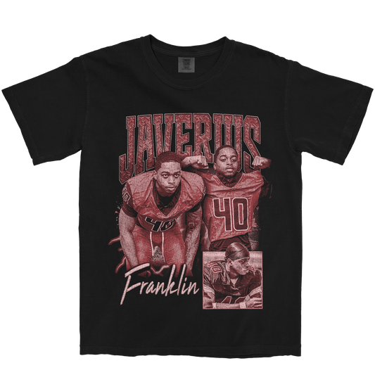 JAVERIUS FRANKLIN GRAPHIC BLACK TEE