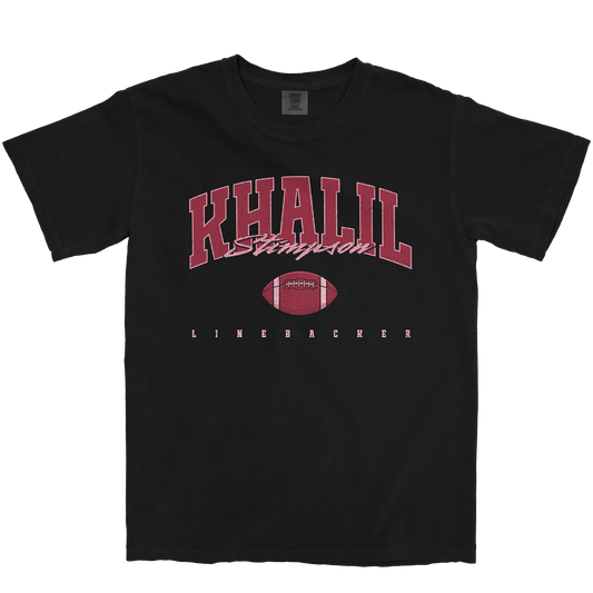 KHALIL STIMPSON FOOTBALL BLACK TEE