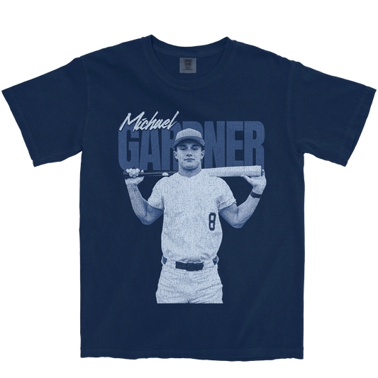 MICHAEL GARDNER RETRO NAVY TEE
