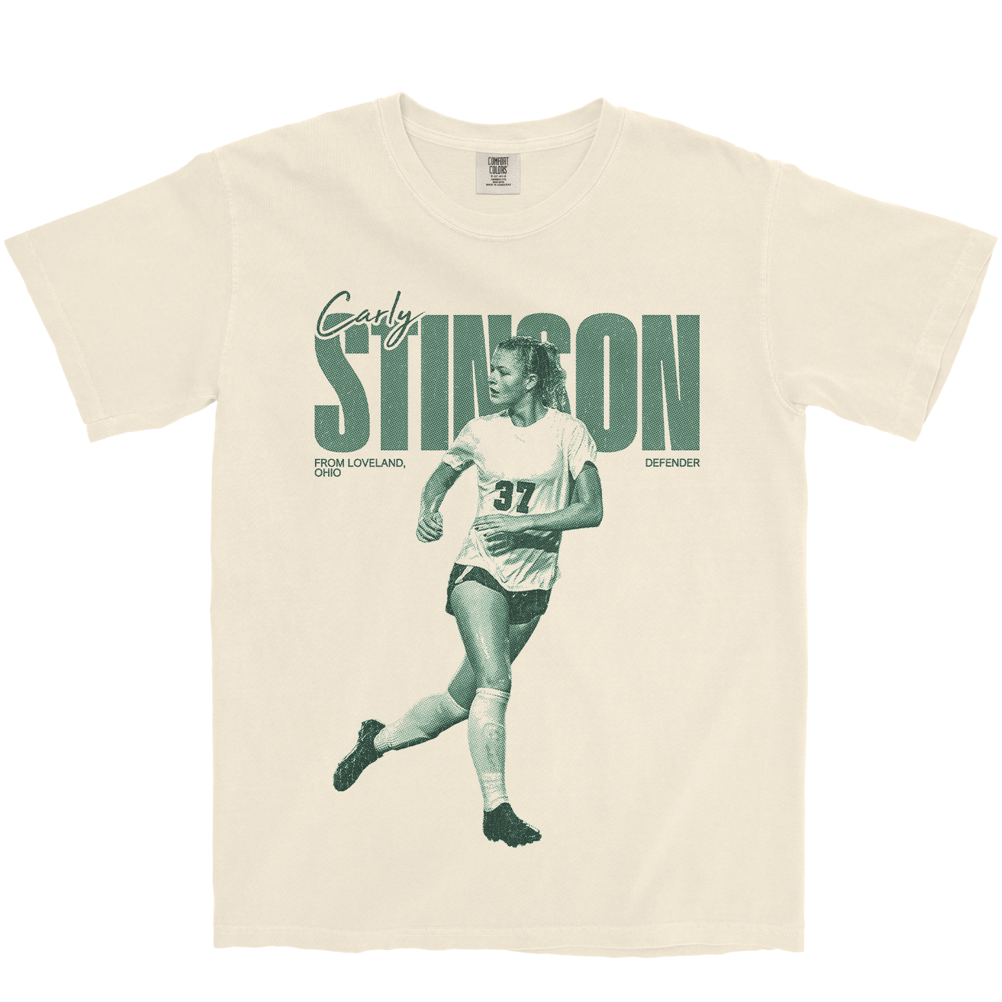 CARLY STINSON RETRO IVORY TEE