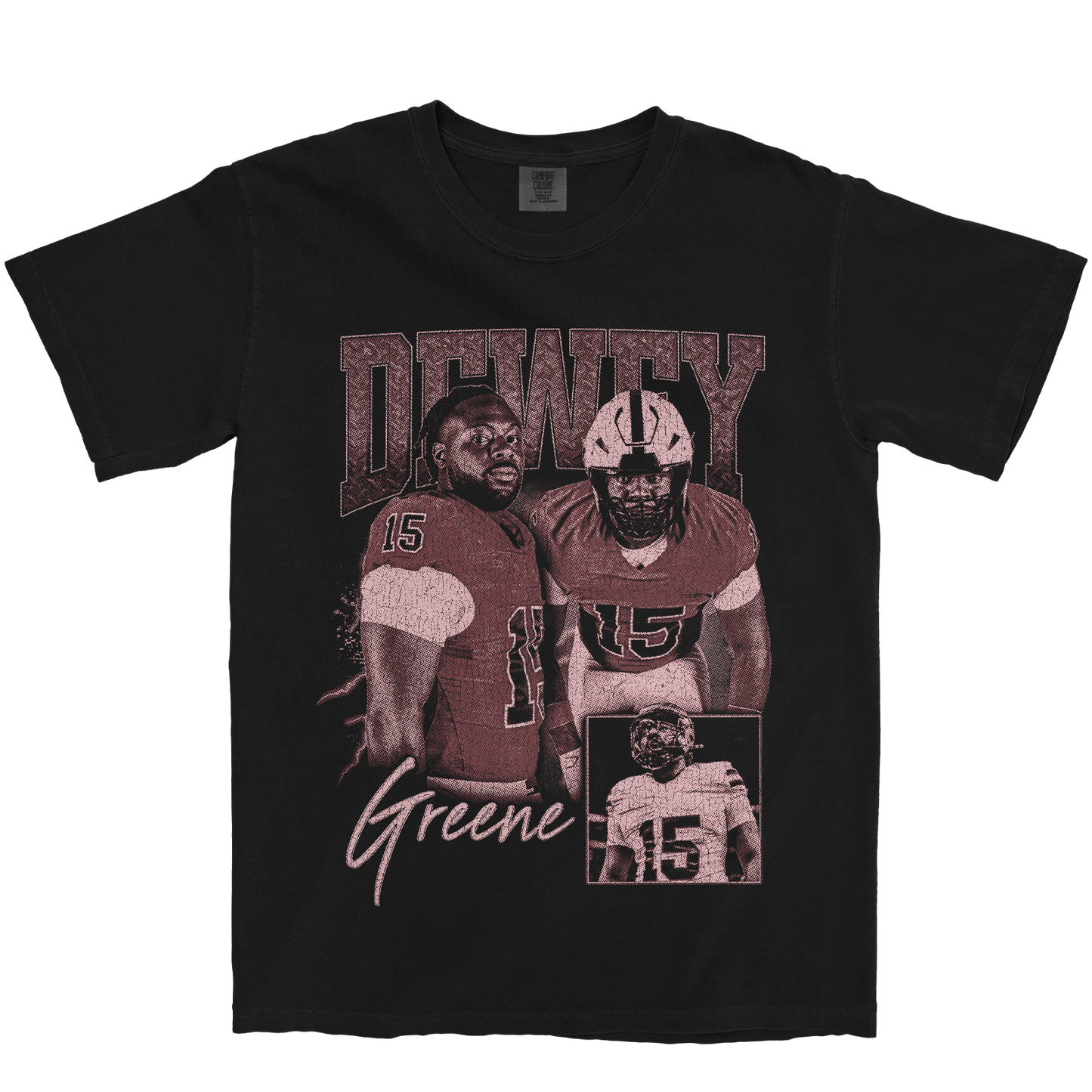 DEWEY GREENE GRAPHIC BLACK TEE