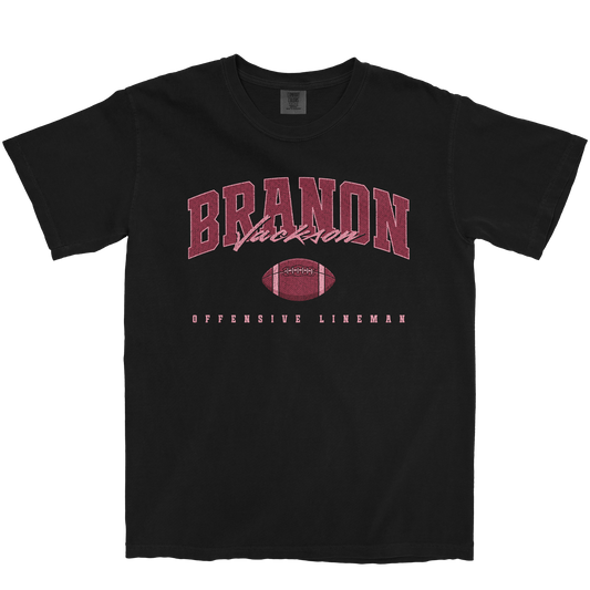 BRANON JACKSON FOOTBALL BLACK TEE