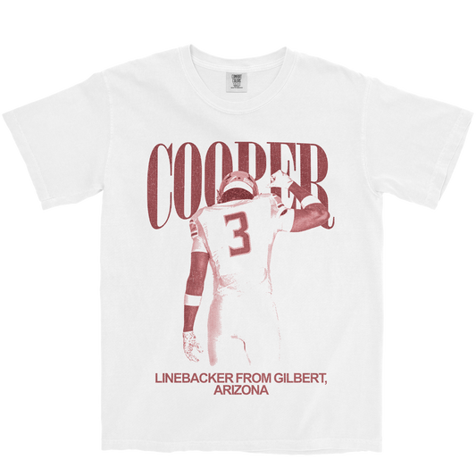 CAMERON COOPER VINTAGE WHITE TEE