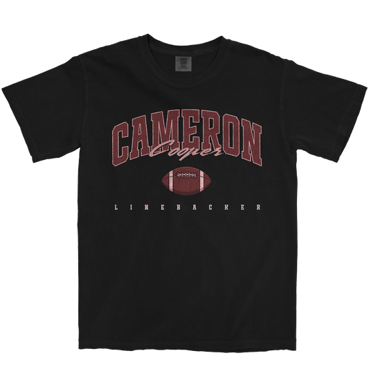 CAMERON COOPER FOOTBALL BLACK TEE