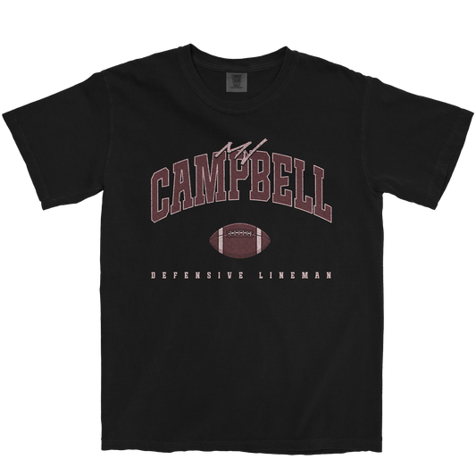 MJ CAMPBELL FOOTBALL BLACK TEE