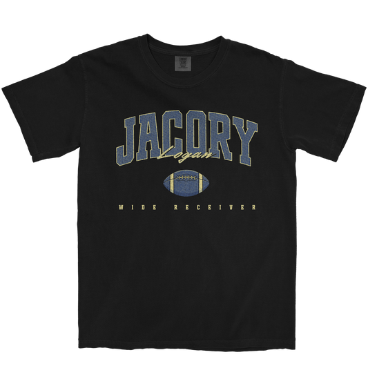 JACORY LOGAN FOOTBALL BLACK TEE
