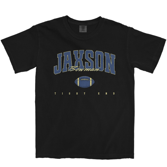 JAXSON BOWMAN FOOTBALL BLACK TEE