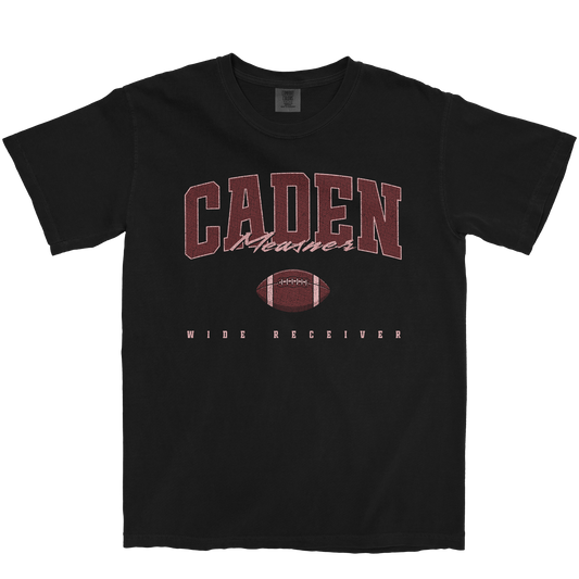CADEN MEASNER FOOTBALL BLACK TEE