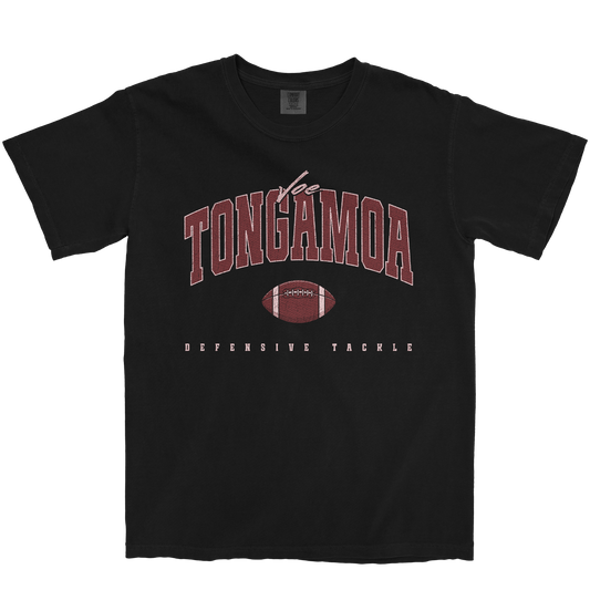 JOE TONGAMOA FOOTBALL BLACK TEE