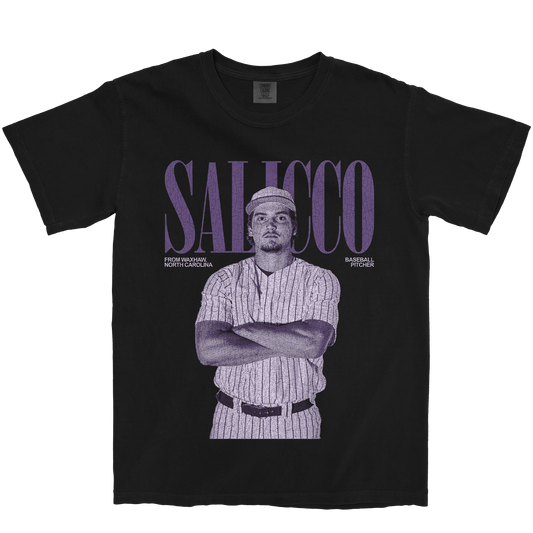 MARK SALICCO PITCHER BLACK TEE