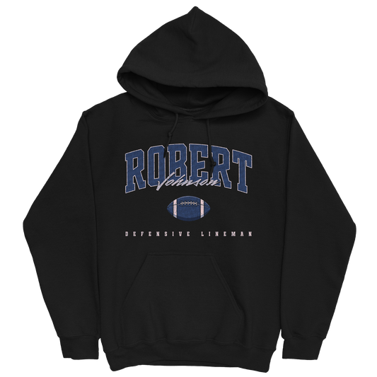 ROBERT JOHNSON FOOTBALL BLACK HOODIE