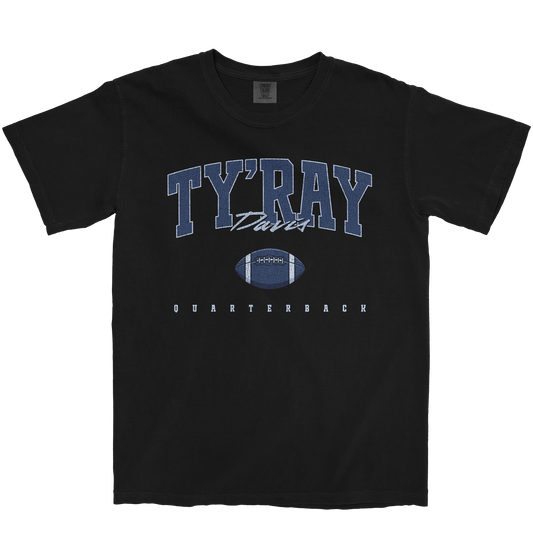 TY'RAY DAVIS FOOTBALL BLACK TEE
