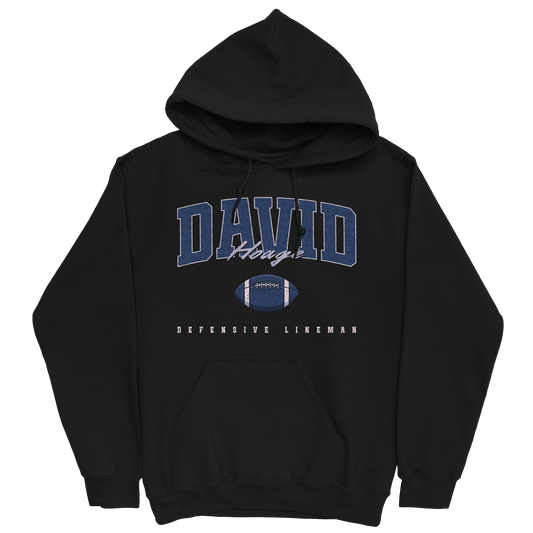 DAVID HOAGE FOOTBALL BLACK HOODIE