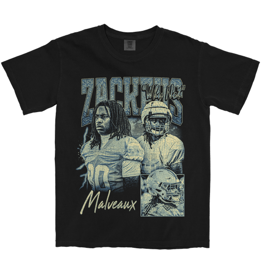 ZACKEUS MALVEAUX GRAPHIC BLACK TEE
