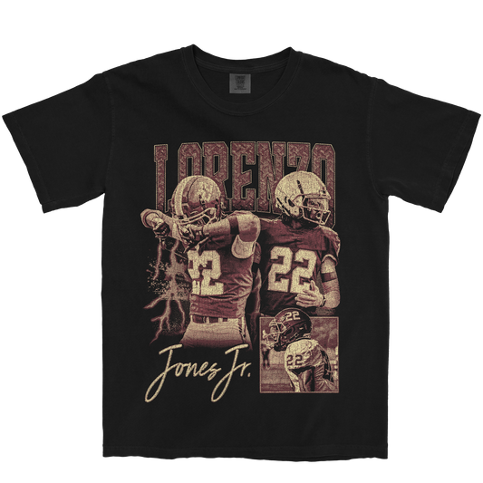 LORENZO JONES JR. GRAPHIC BLACK TEE